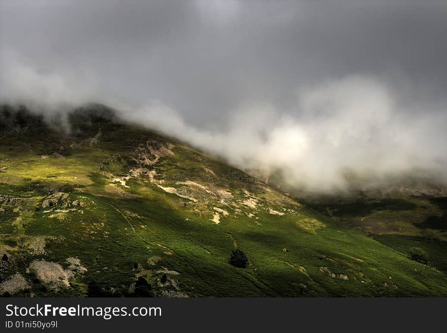 Hill at the Lake District UK