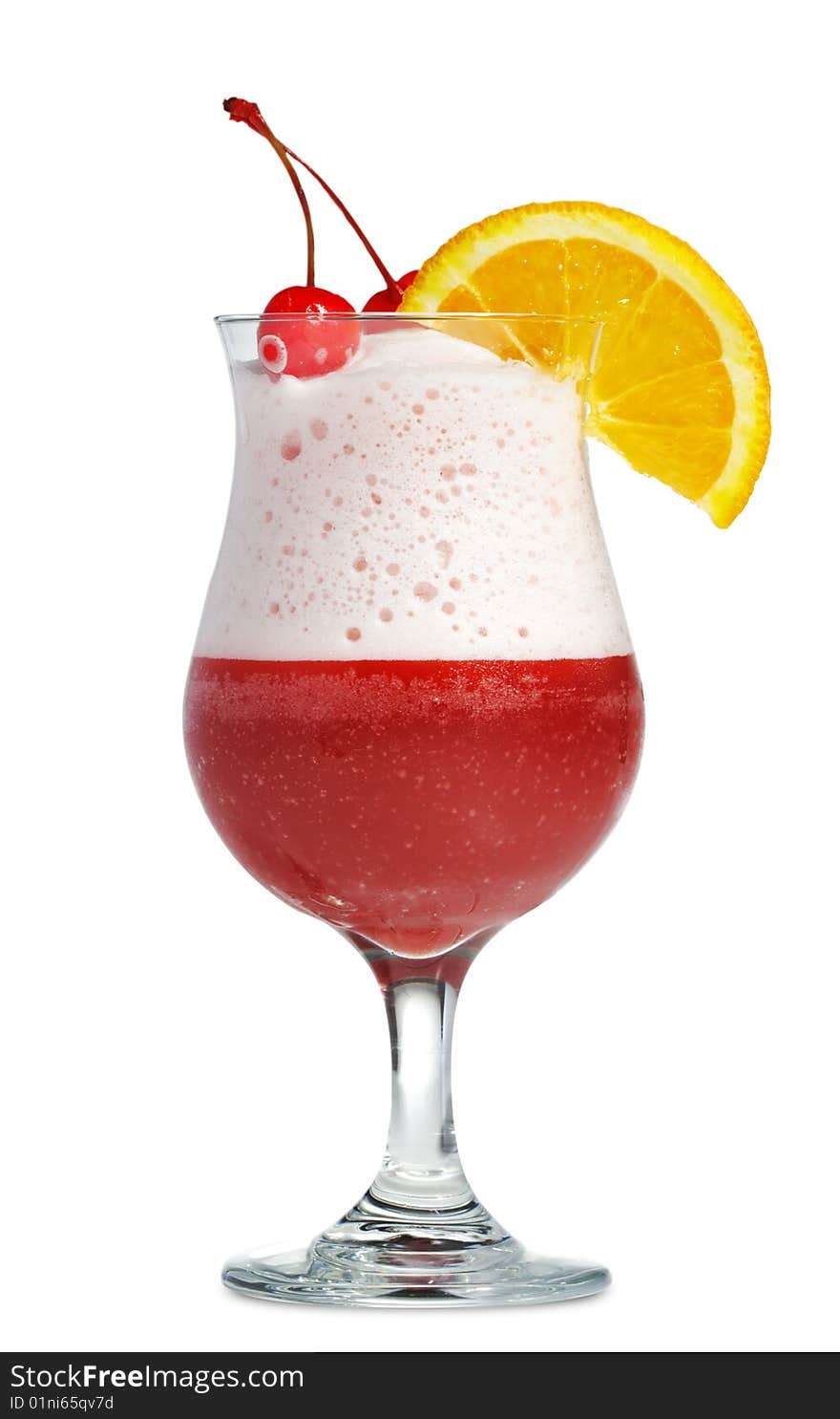 Frozen Berry Cocktail with Cherry and Orange