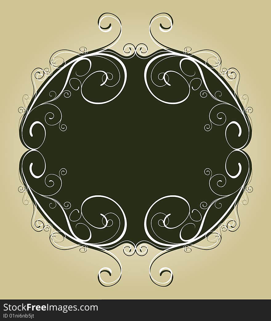 Retro vintage frame for design (vector)