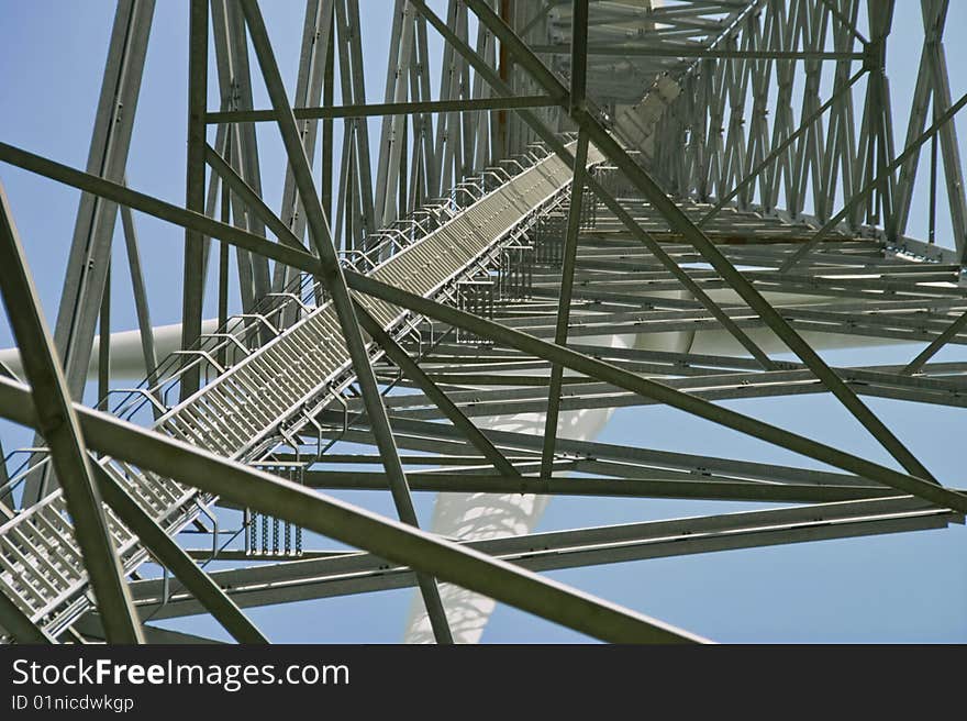 Modern Steel Tower usde for Wind Energy Plant