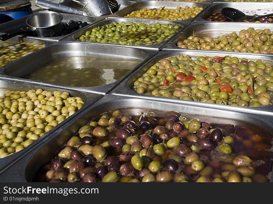 Olives at the market