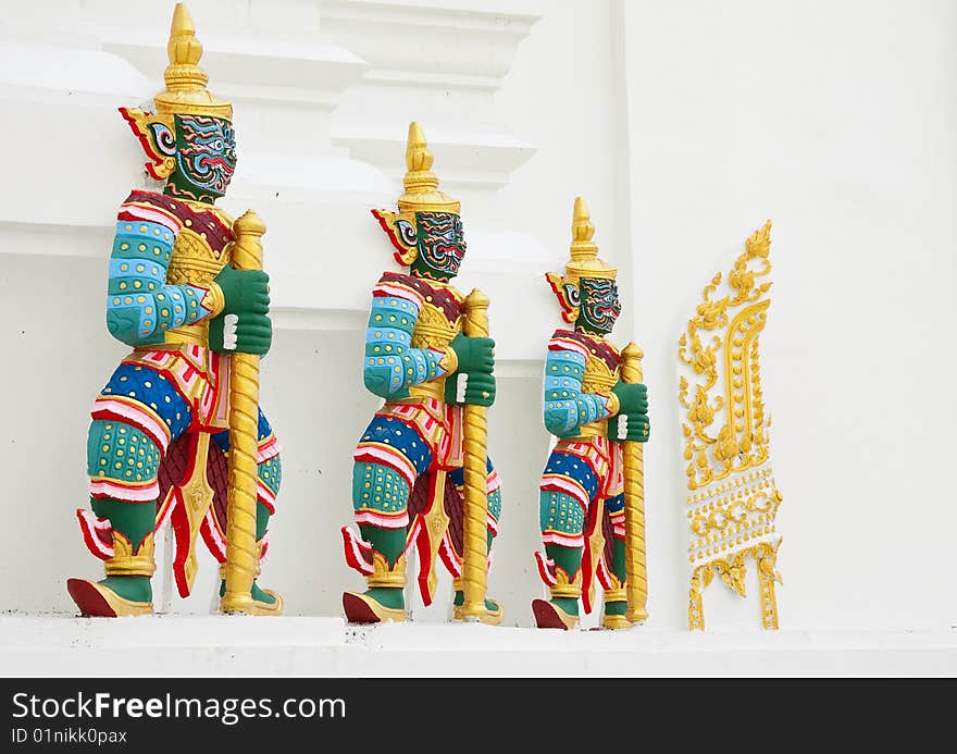 Giant stand around pagoda of Wat Pitchayatikaram, Bangkok, Thailand. Giant stand around pagoda of Wat Pitchayatikaram, Bangkok, Thailand