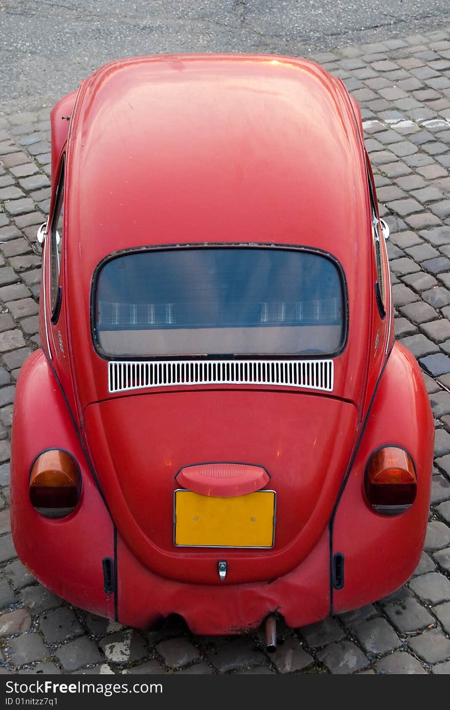 Red beetle front headlight