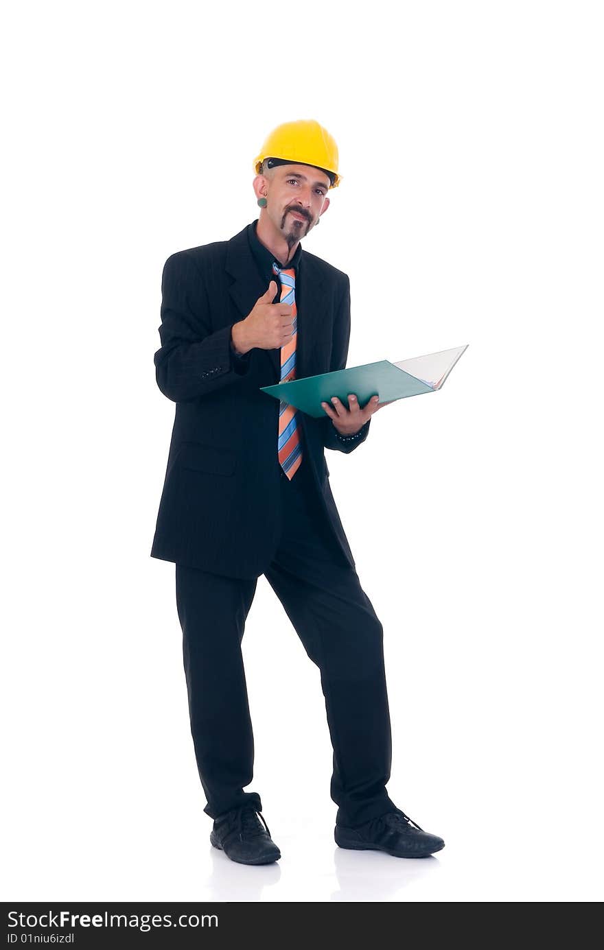 Alternative businessman formal dressed, studio shot