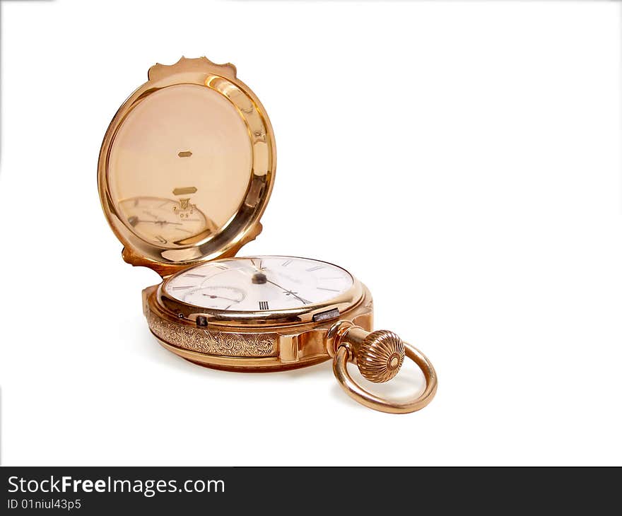 Open view of Gold Pocket Watch