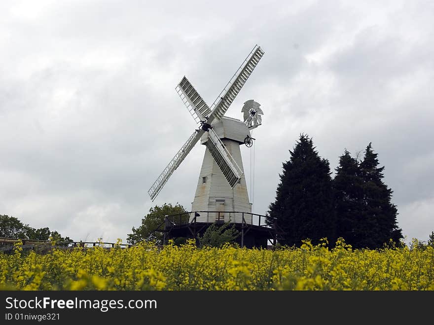 View of the Windmill at Woodchurch in Kent England built in 1820. View of the Windmill at Woodchurch in Kent England built in 1820.