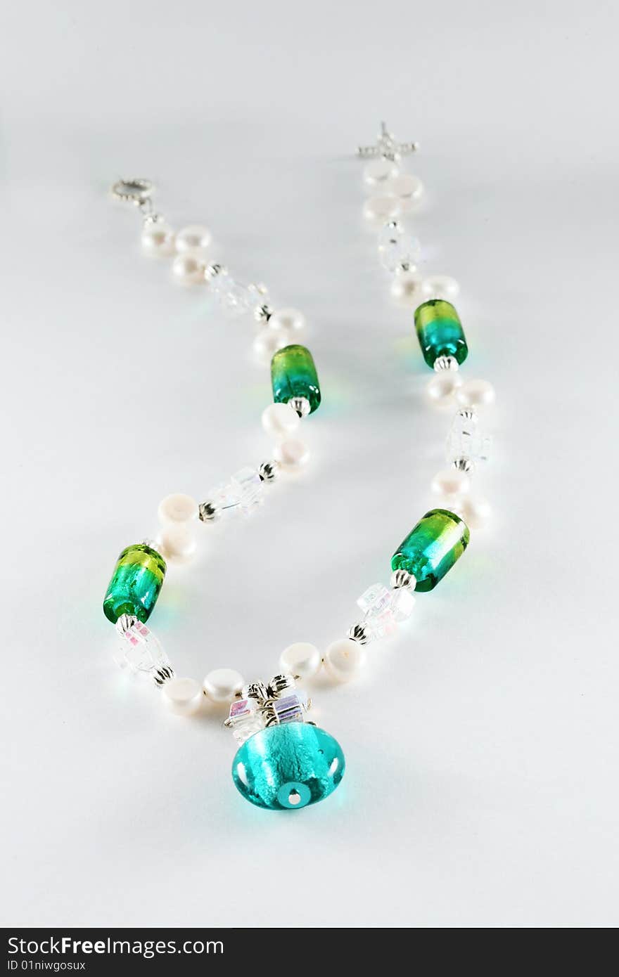 Necklace with azure gem