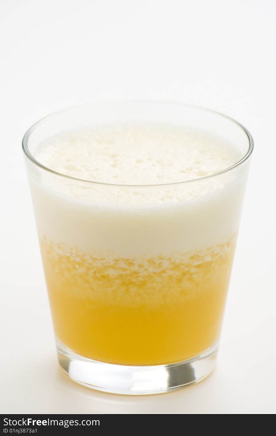 Refreshing and creamy pineapple and orange milkshake. Refreshing and creamy pineapple and orange milkshake