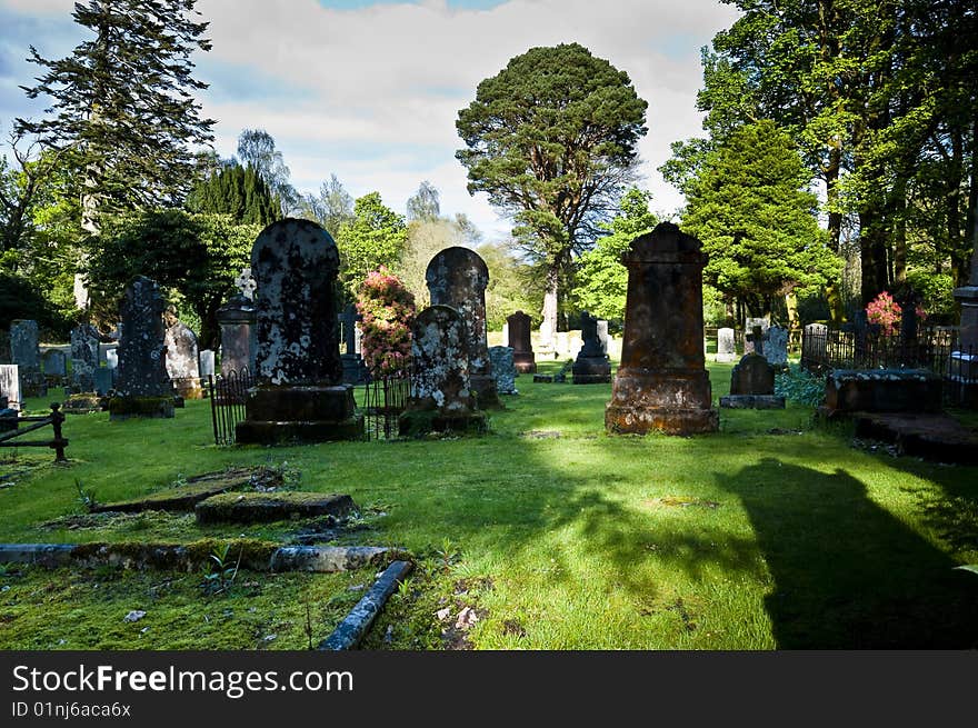 Graves in Cemetery