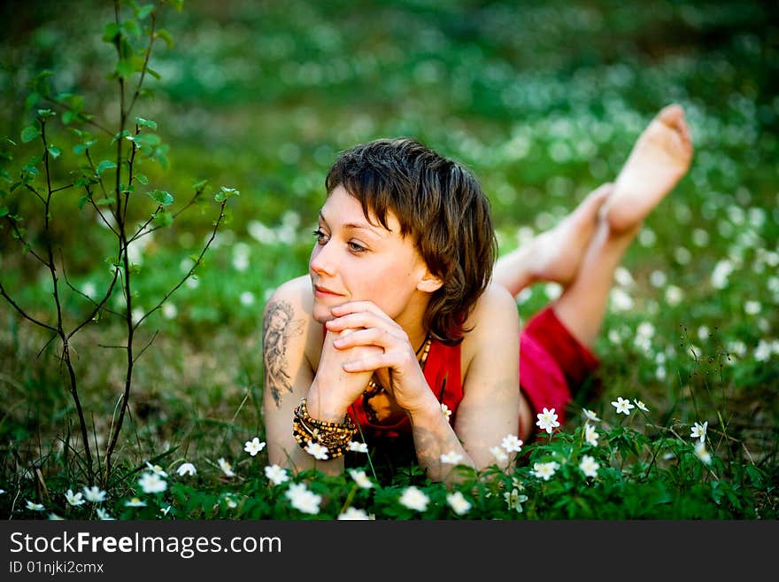 Resting  In The Countryside