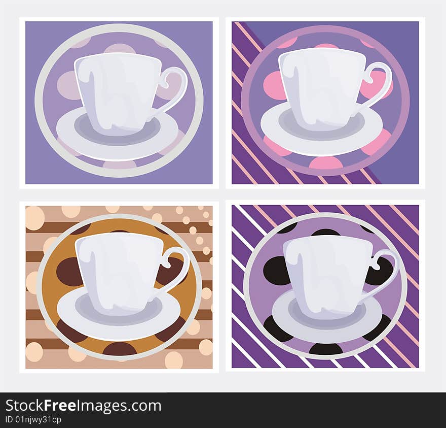 Pattern with cups