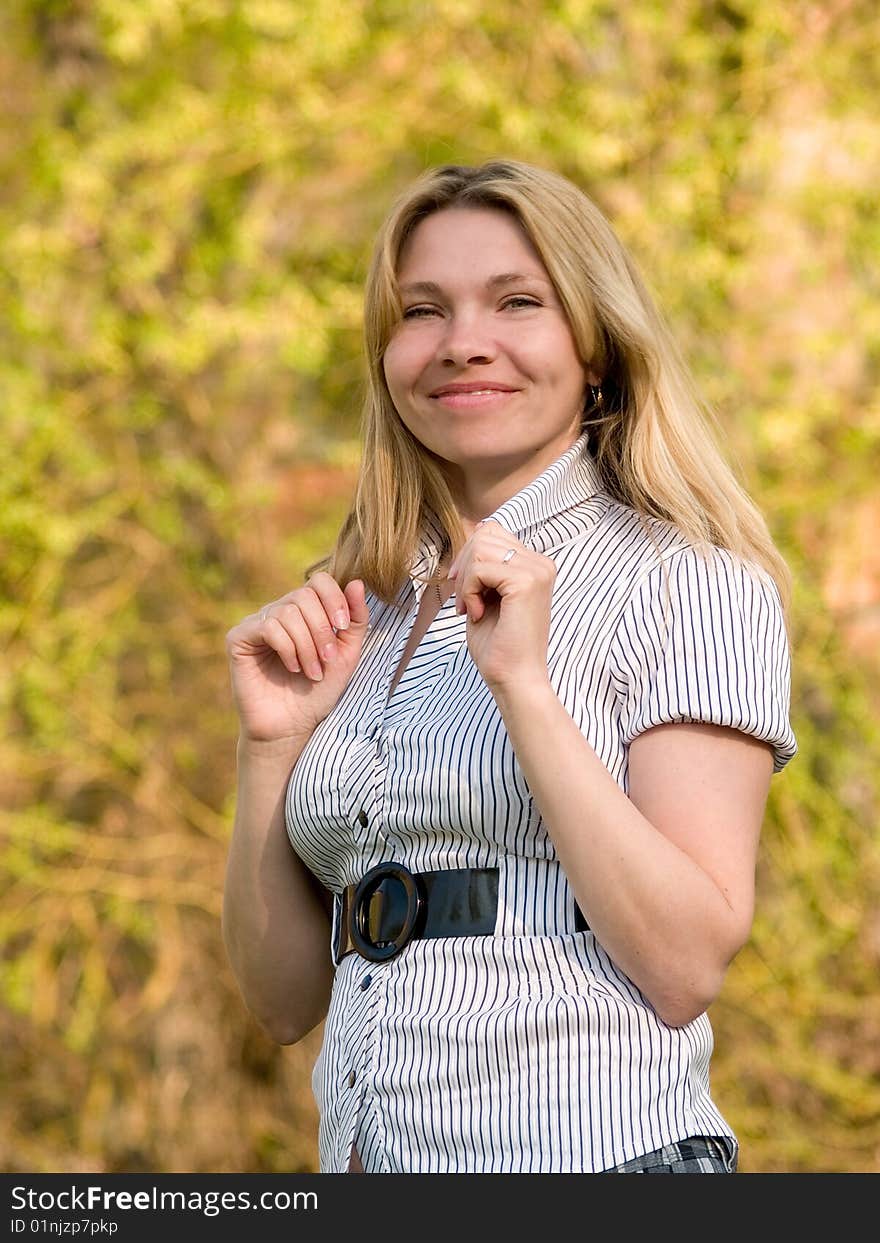 Smiling beautiful woman