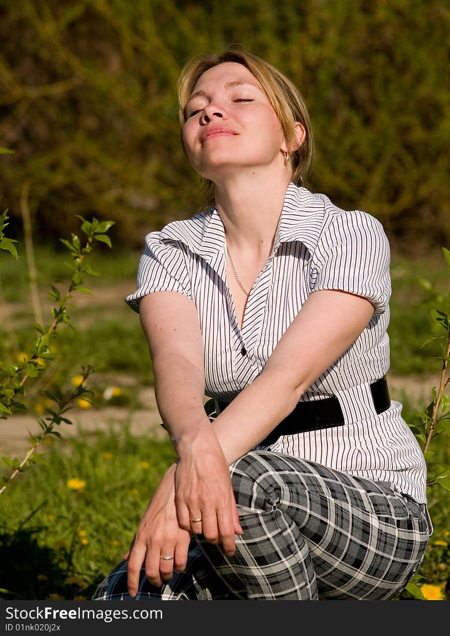 Smiling beautiful woman