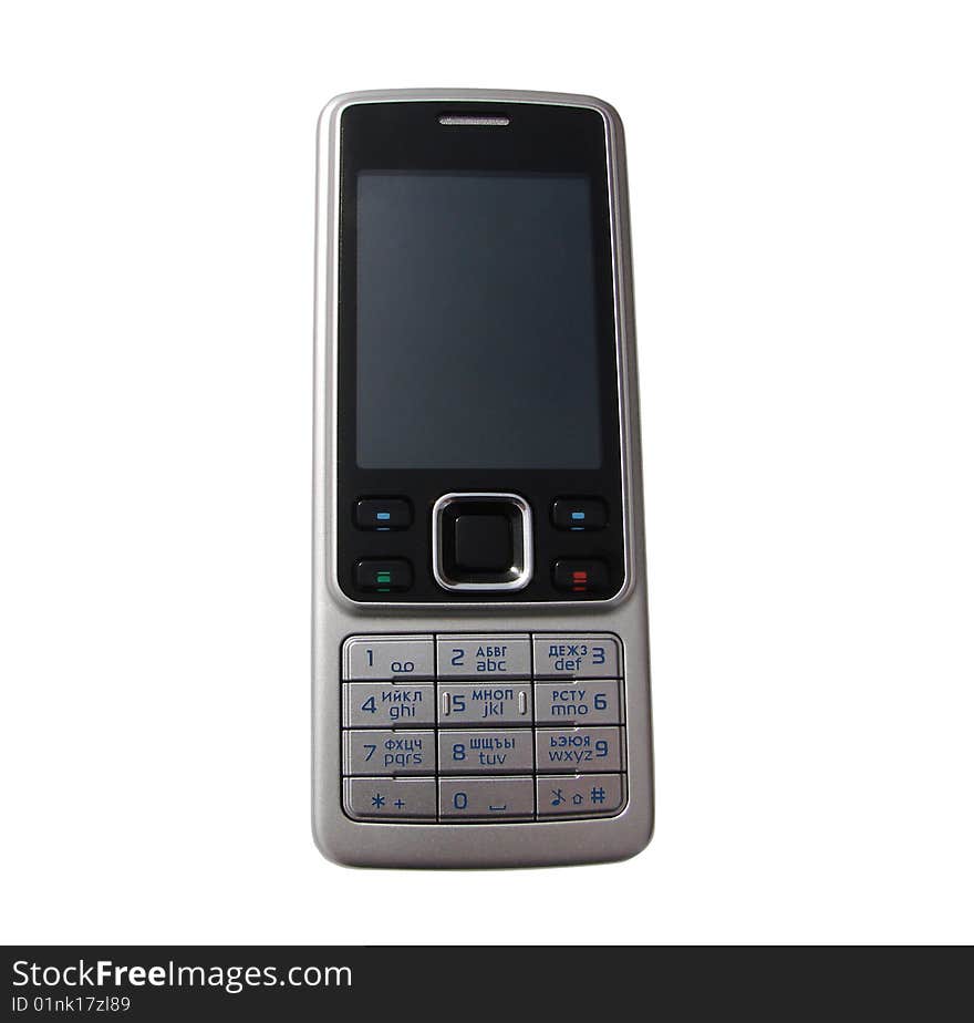 Mobile phone isolated on white