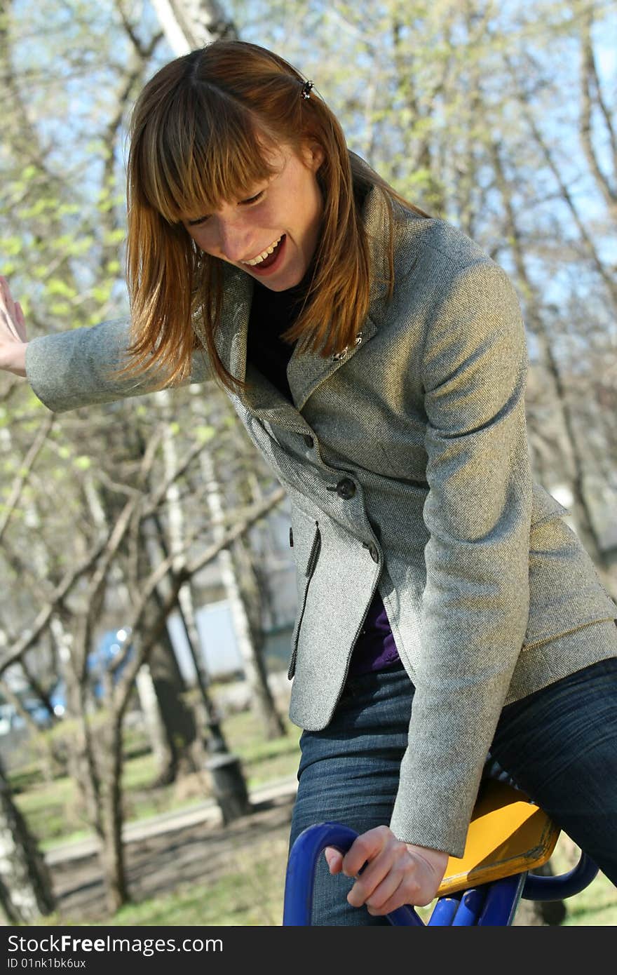 Woman on a swing