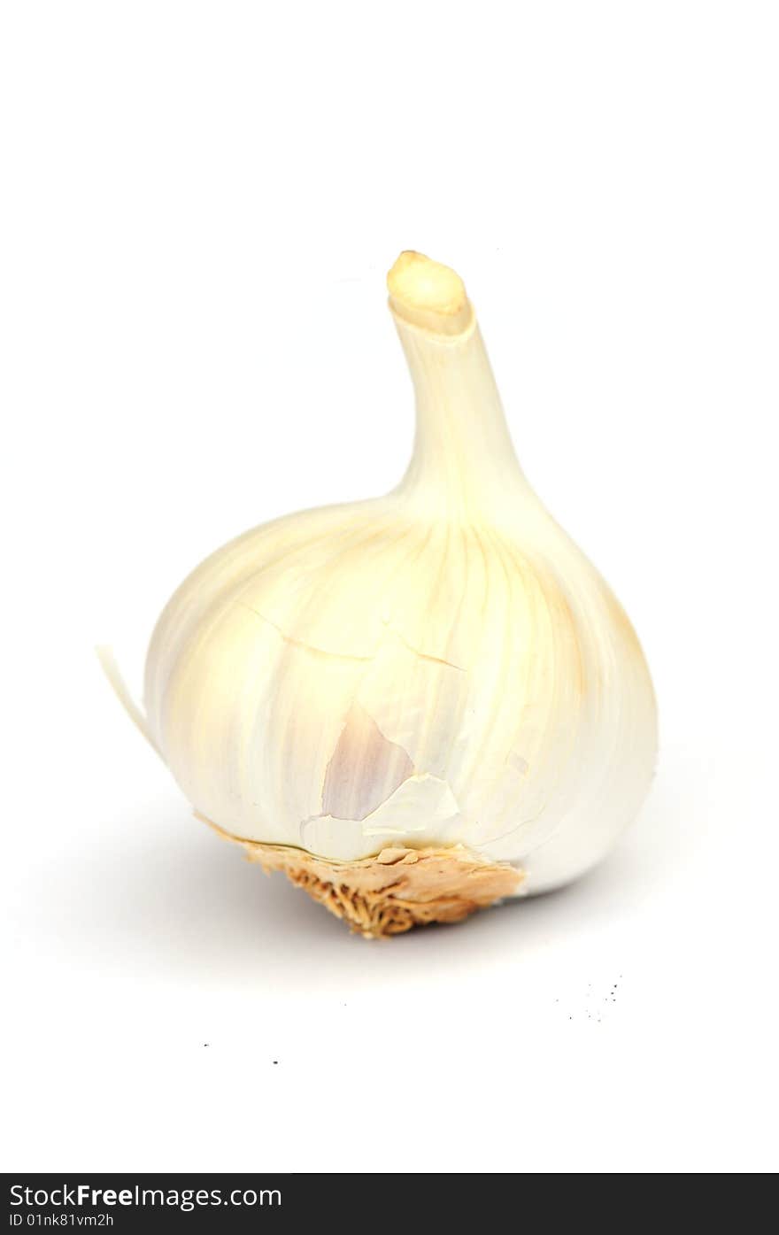 Shot of a garlic on a white background