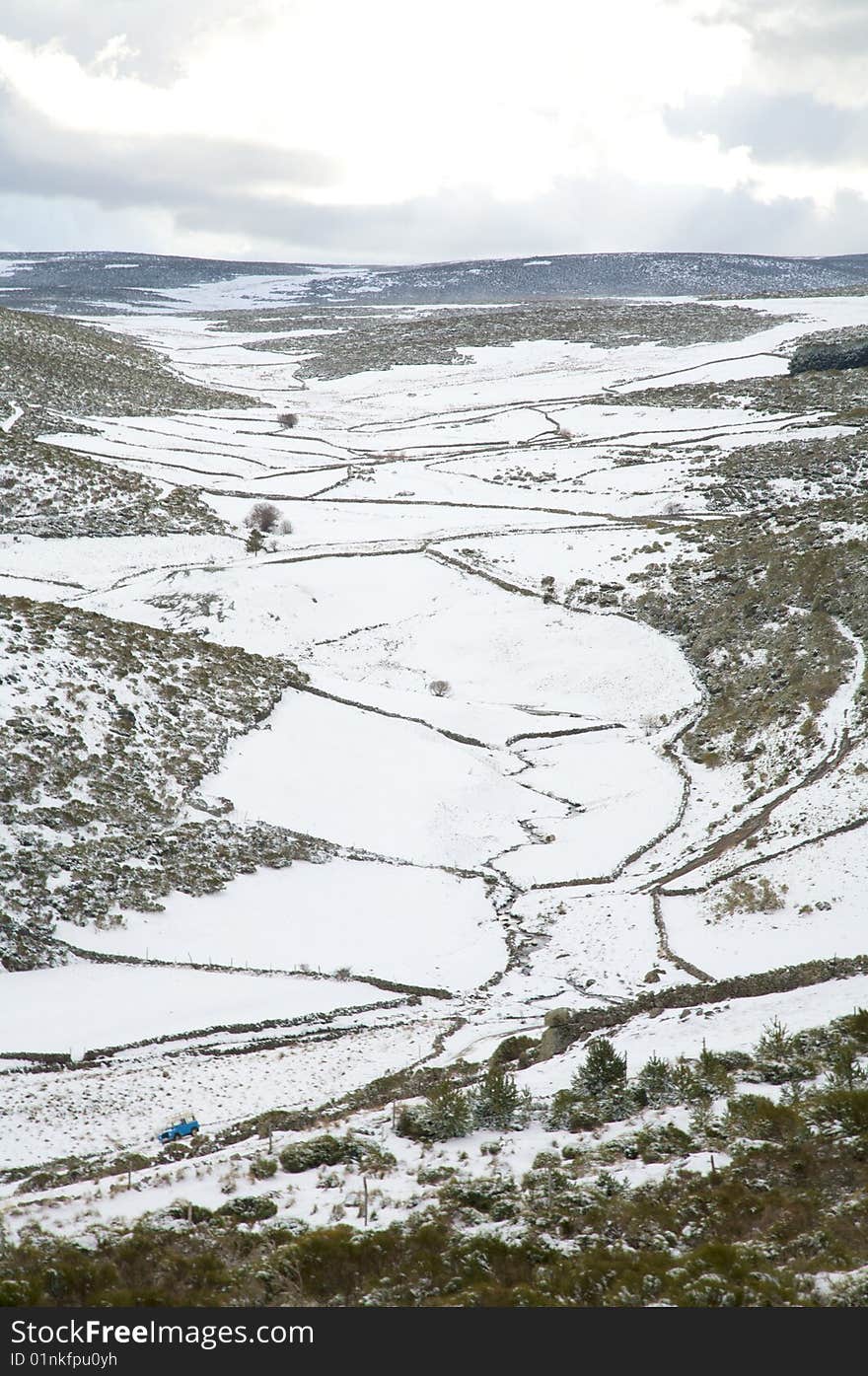 Snow landscape at gredos