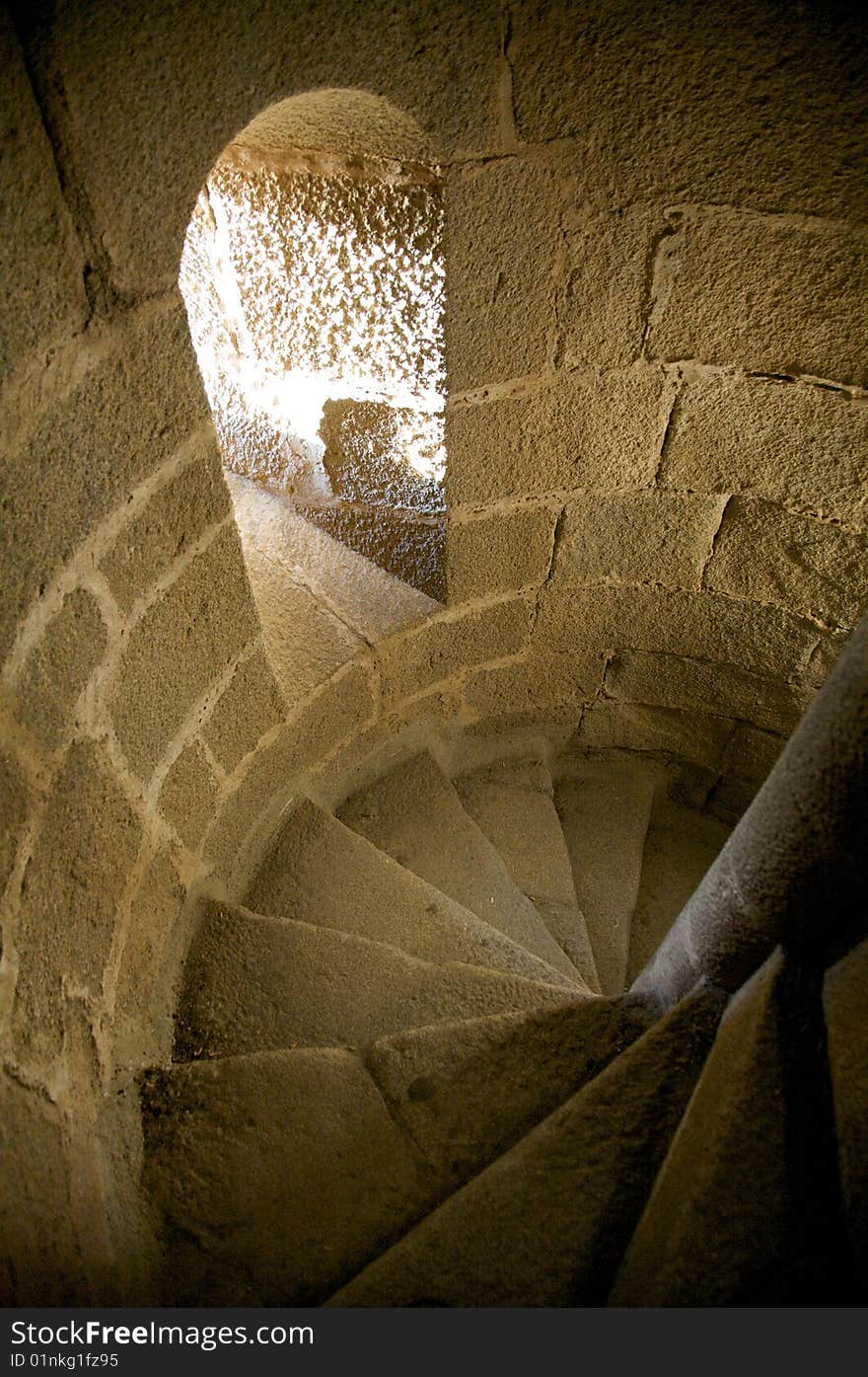 Stairs inside castle