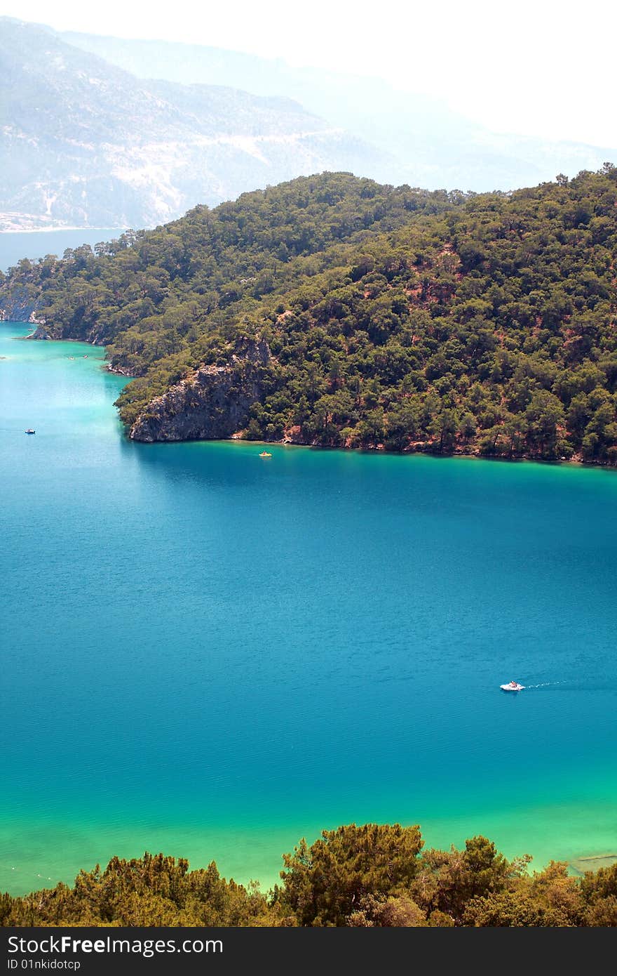 Beautiful bay as background during summer