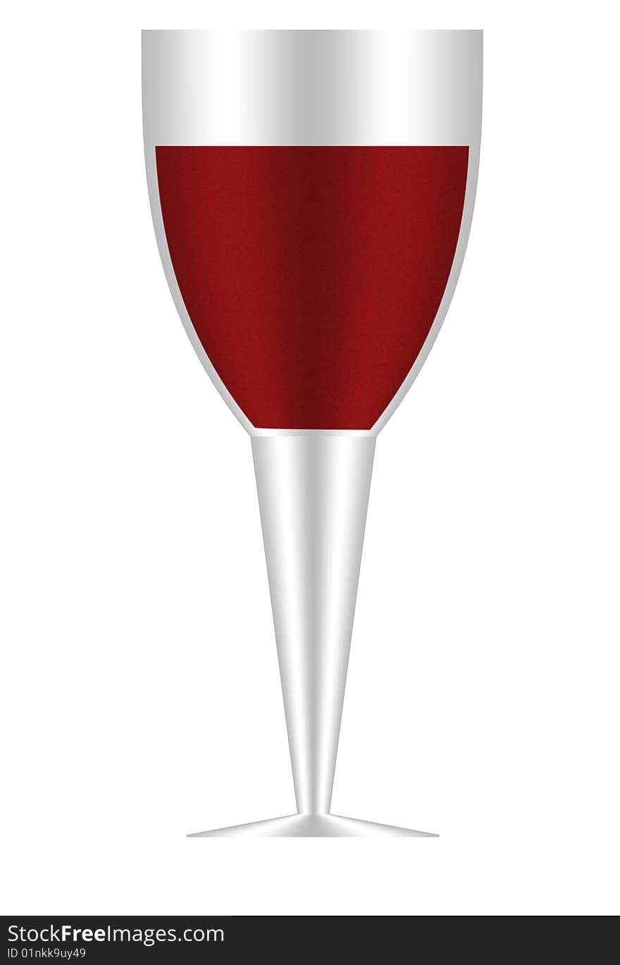 Wine glass photoshop cartoon illustration