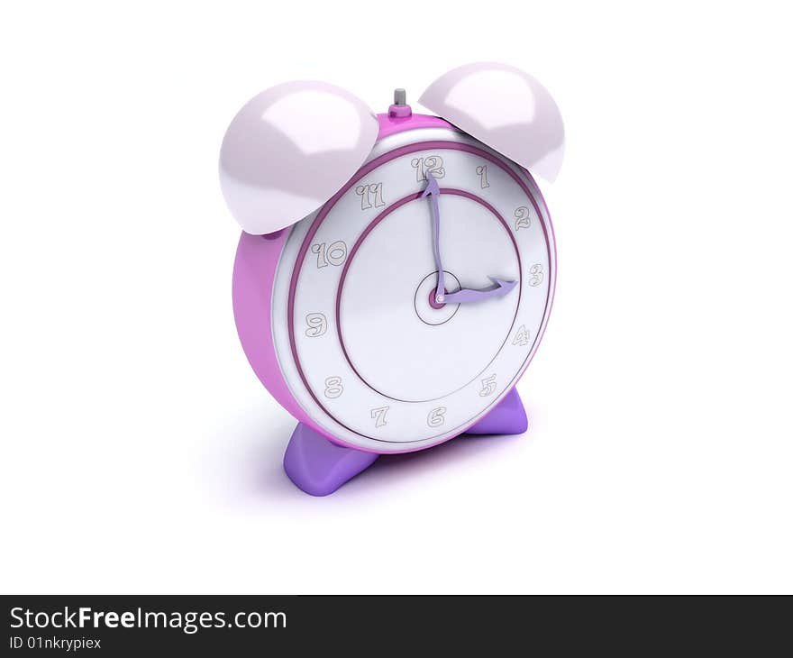 Pink alarm clock