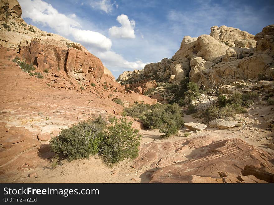 Rock formations in Red Rock Canyon State Park, Nevada.