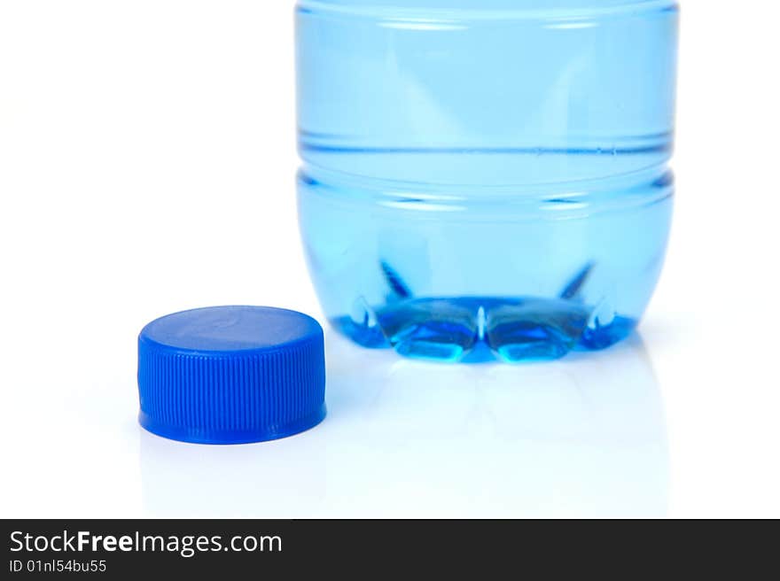 Bottle drinking water isolated against a white background. Bottle drinking water isolated against a white background