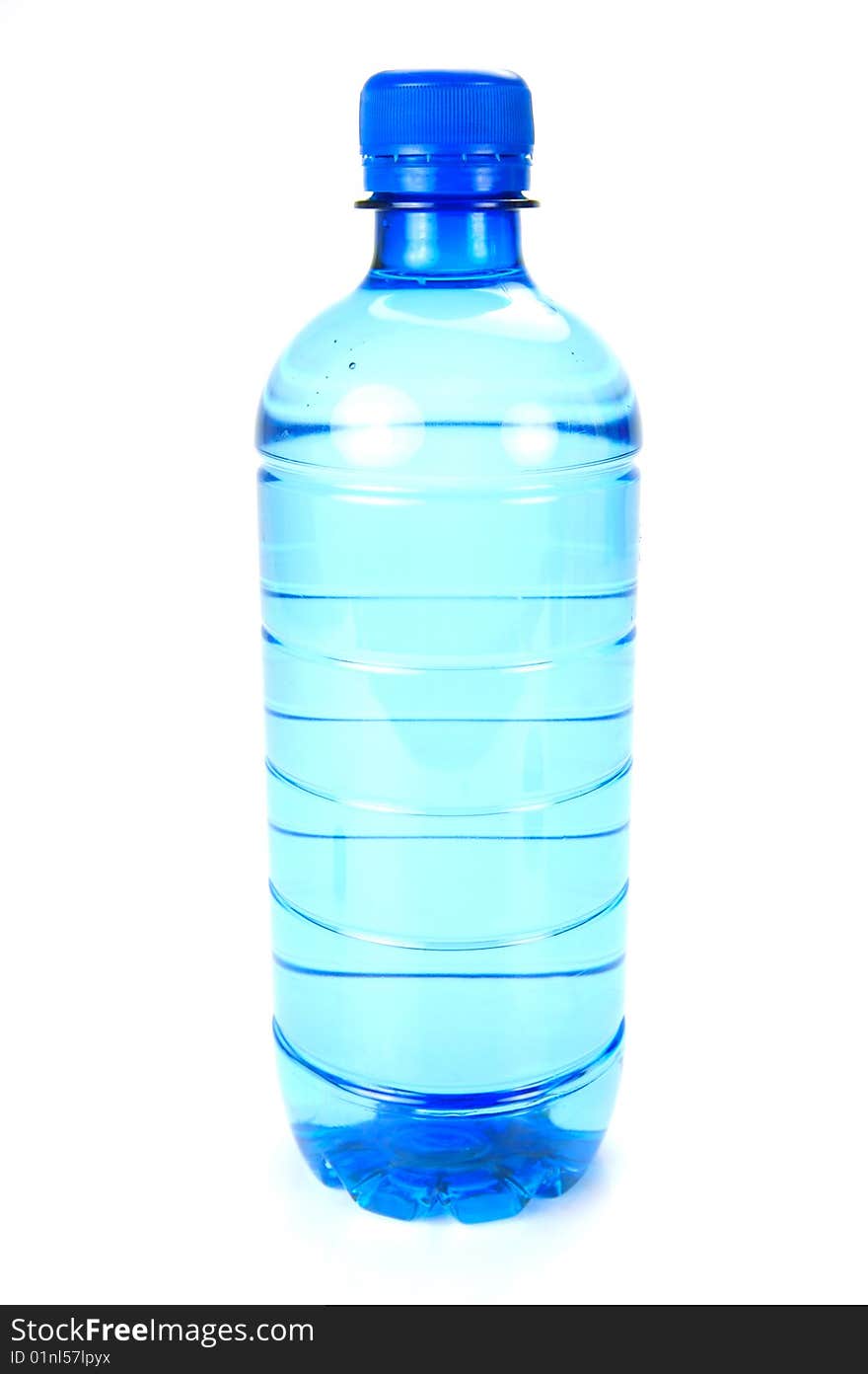 Bottle drinking water isolated against a white background. Bottle drinking water isolated against a white background