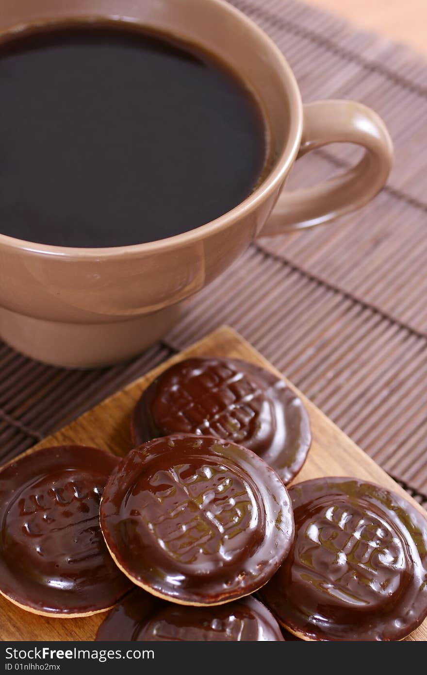 Sweet Cookies With Coffee