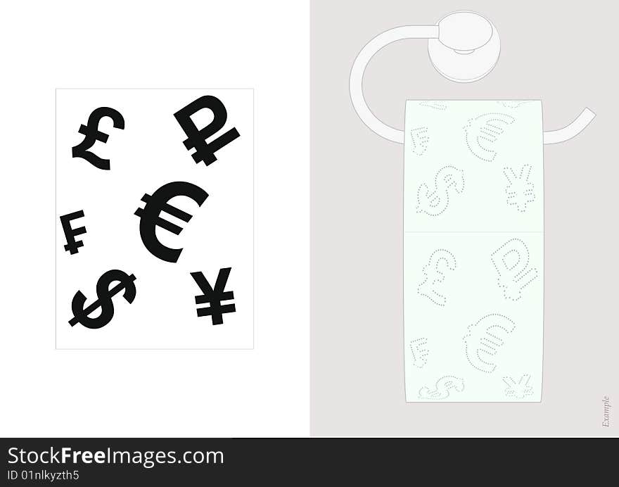 Major world currencies. Example of using the pattern as the texture of toilet paper. Major world currencies. Example of using the pattern as the texture of toilet paper.