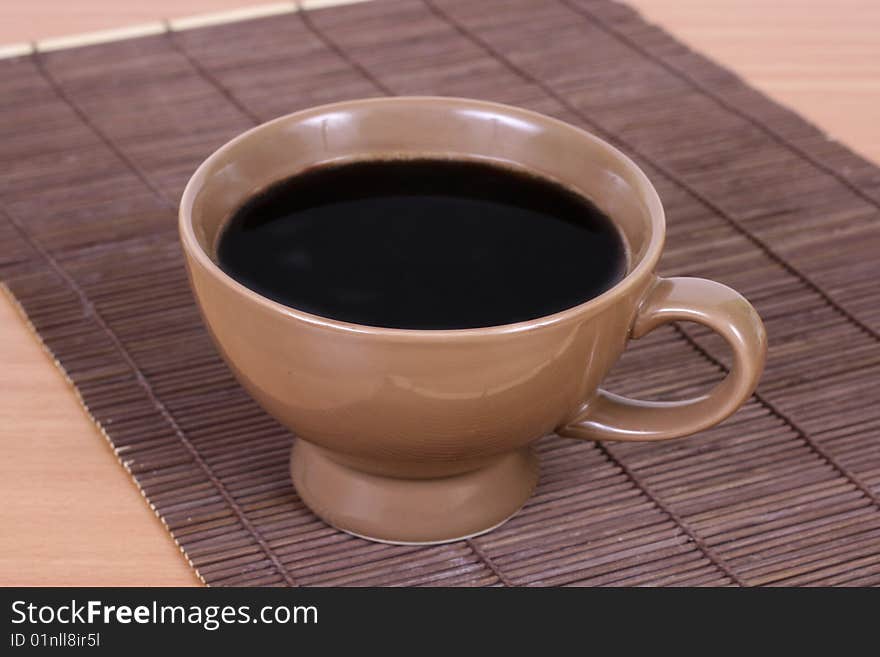 Cup with hot black coffee. Cup with hot black coffee