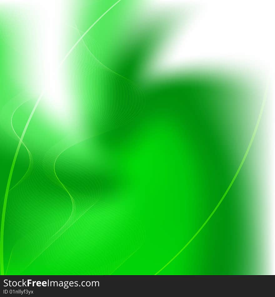 Green abstract background - vector illustration