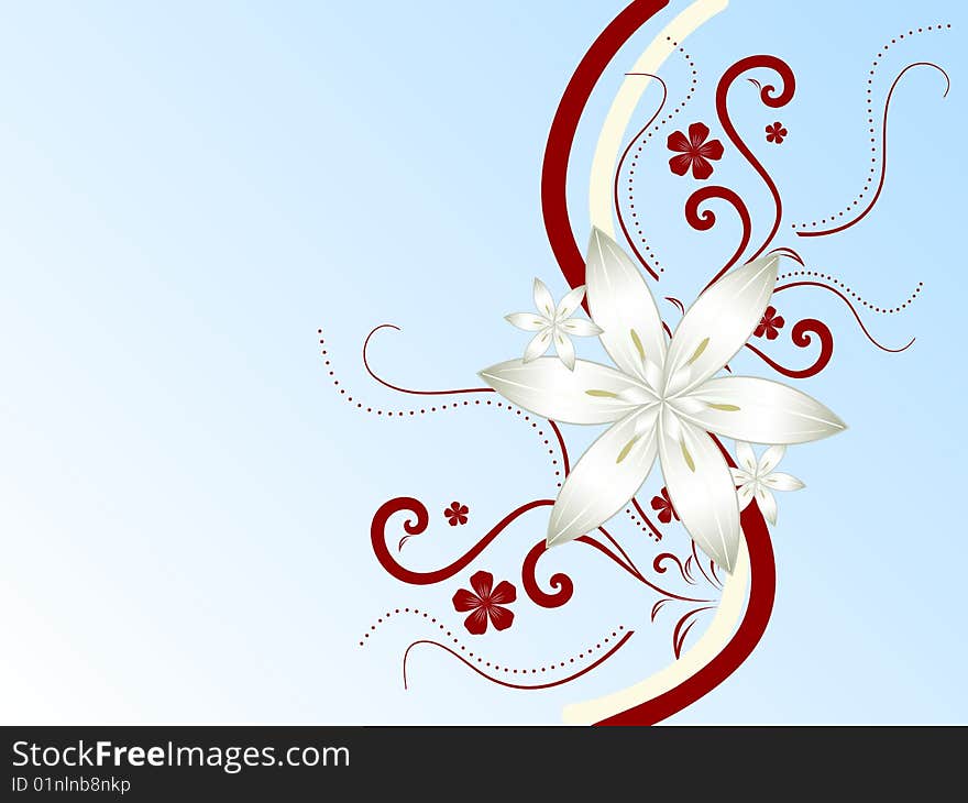 Abstract floral background, vector illustration