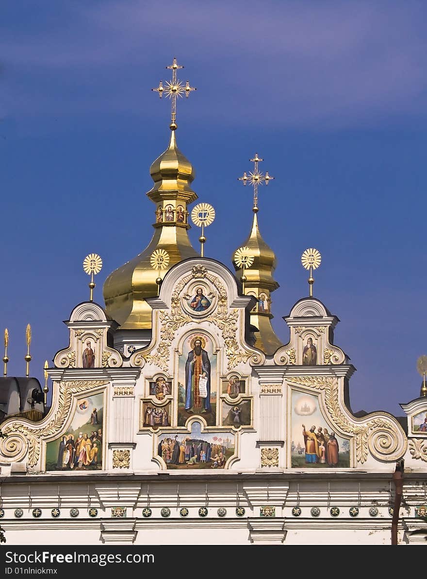 Golden Domes in the monastery of St. Michel, Kiev