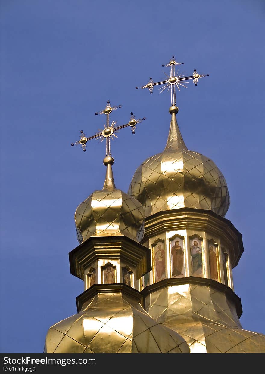 Golden Domes in the monastery of St. Michel, Kiev