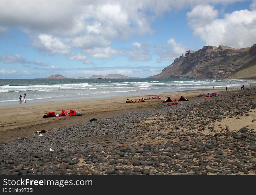 Famara beach,  Lanzarote