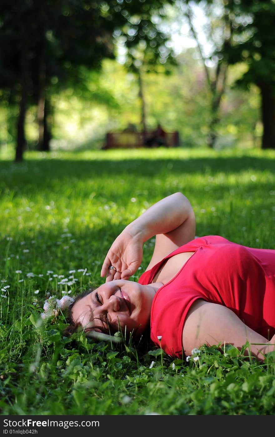 Girl in park