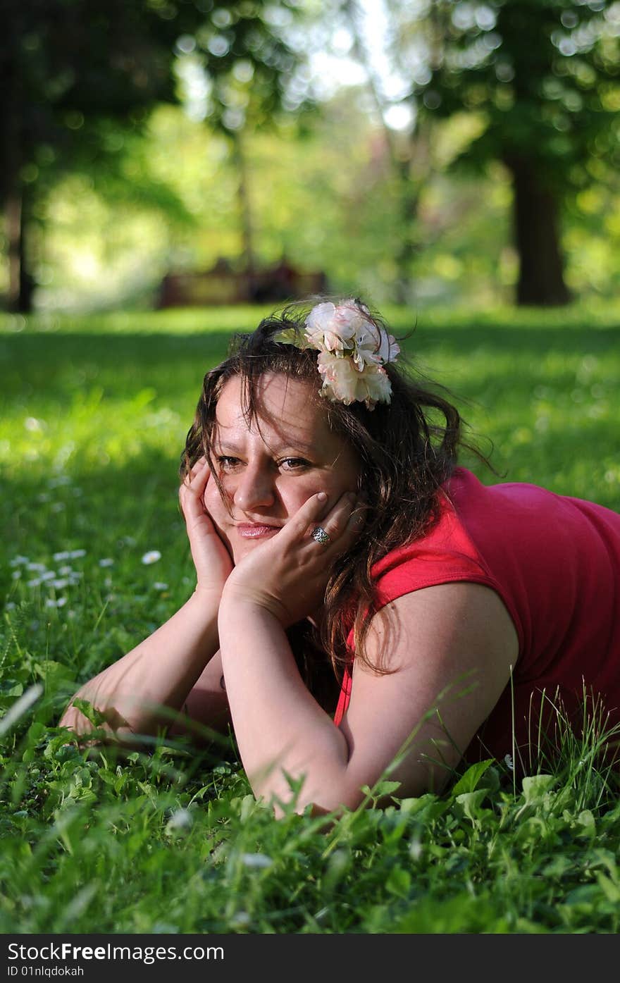 Girl in park