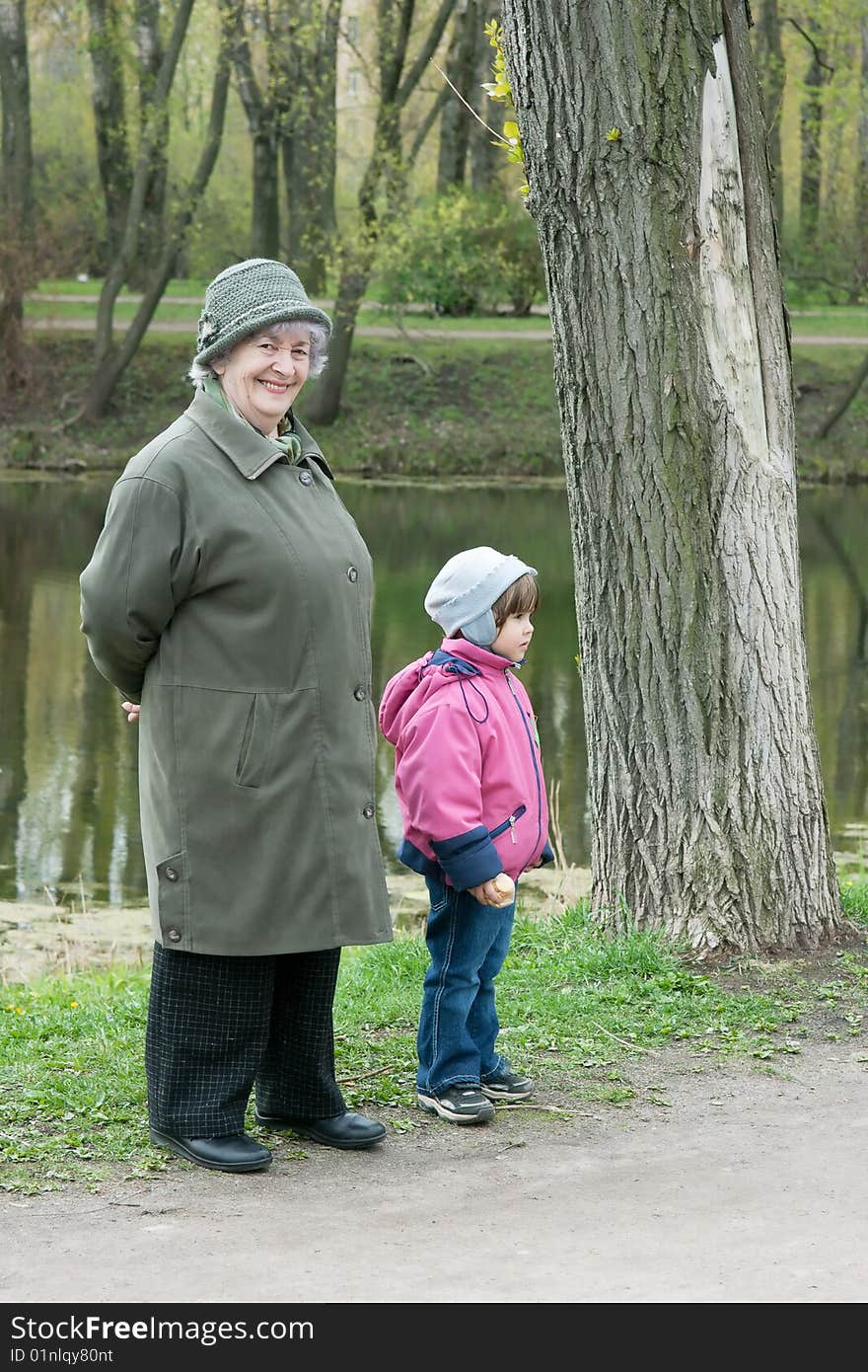 Grandmother and granddaughter