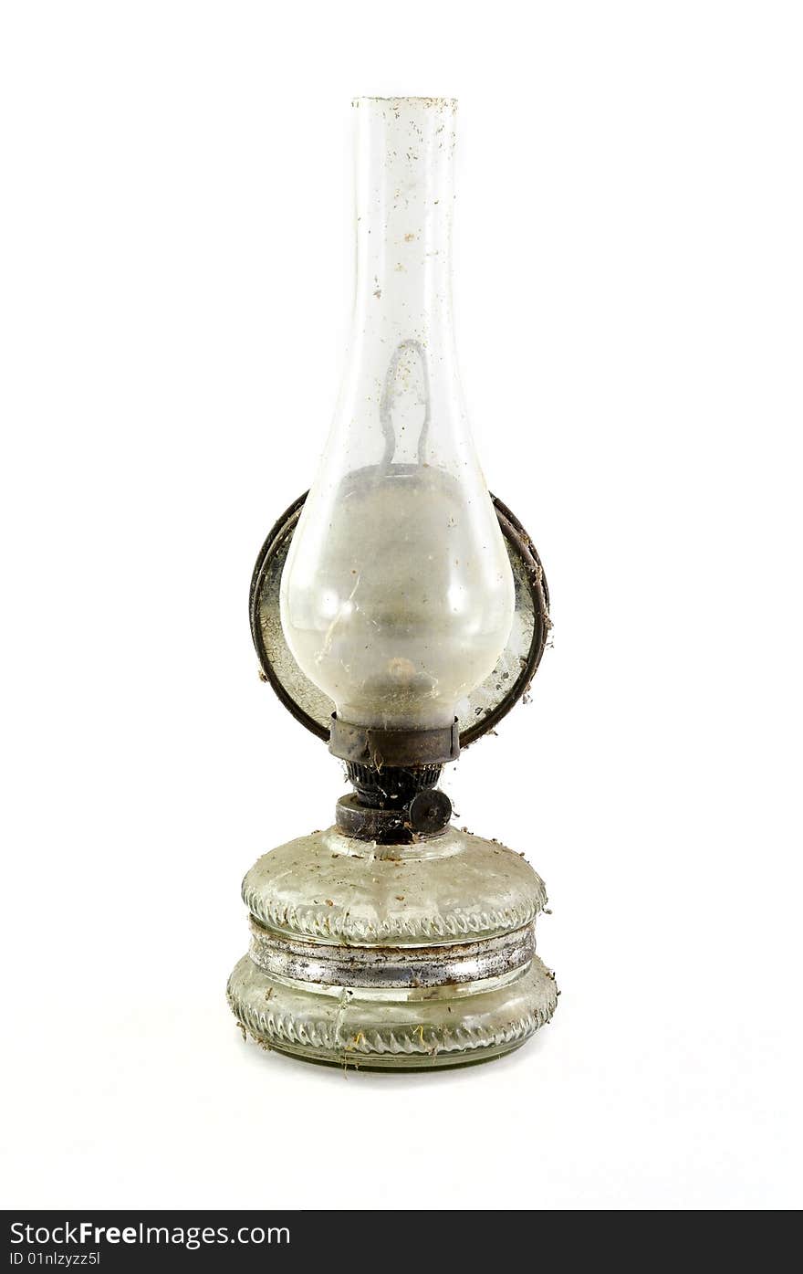 Vintage petroleum lamp isolated on a white background. Vintage petroleum lamp isolated on a white background