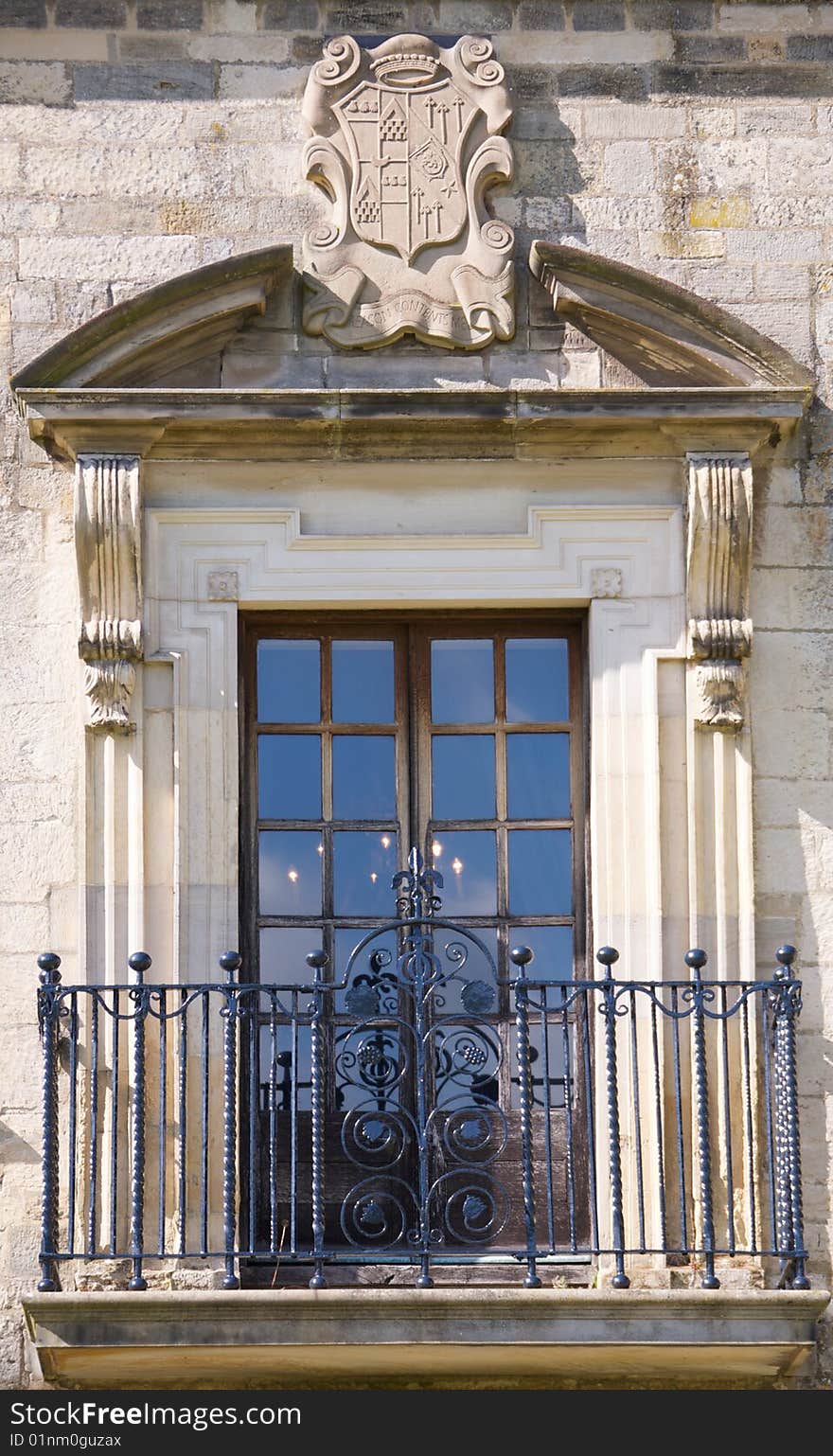 The Balcony of a stately home in Yorkshire, England