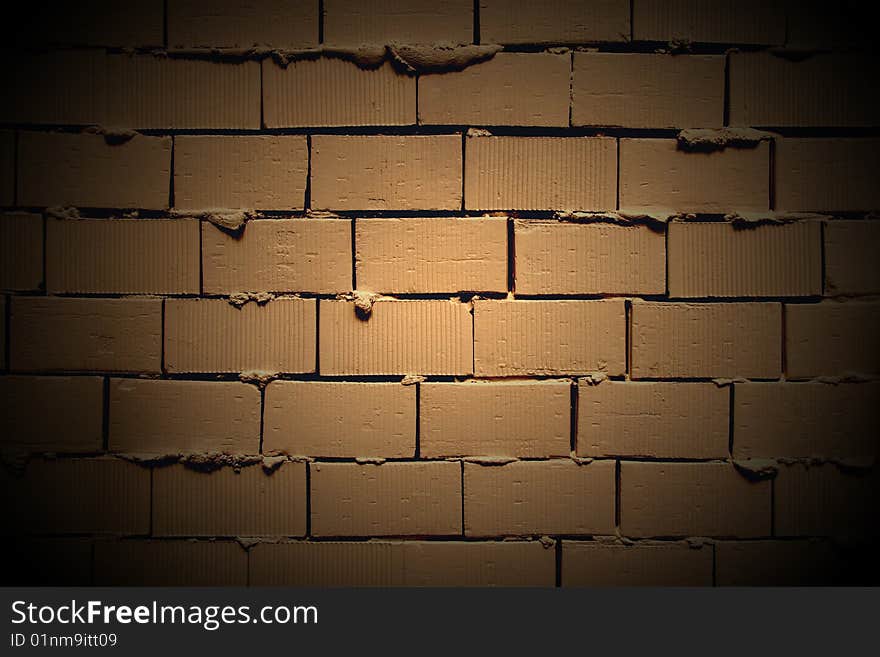 Construction background: a brick wall