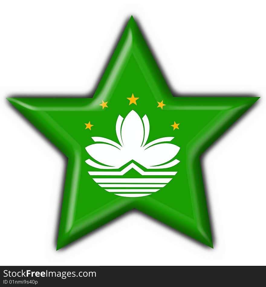 Macao button flag star shape