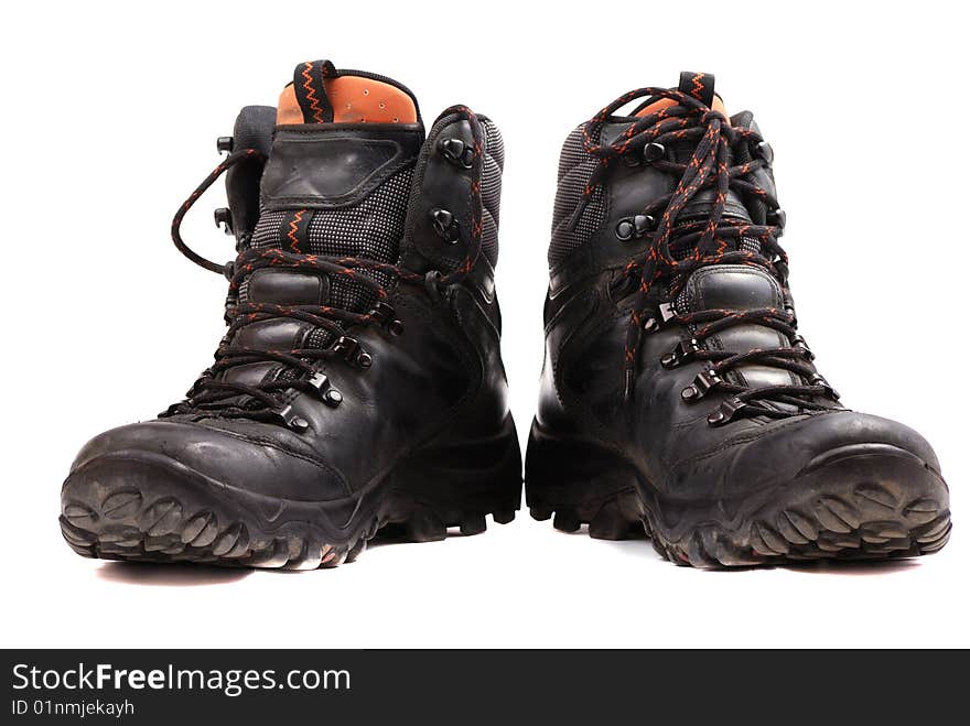 Rough leather footwear for work and productive leisure. Protection of feet in difficult conditions.