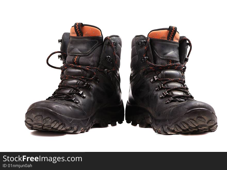 Rough leather footwear for work and productive leisure. Protection of feet in difficult conditions.