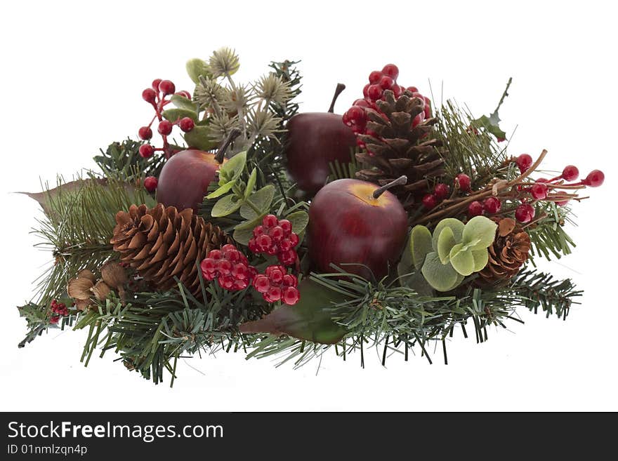 Christmas decoration, isolated against a white background