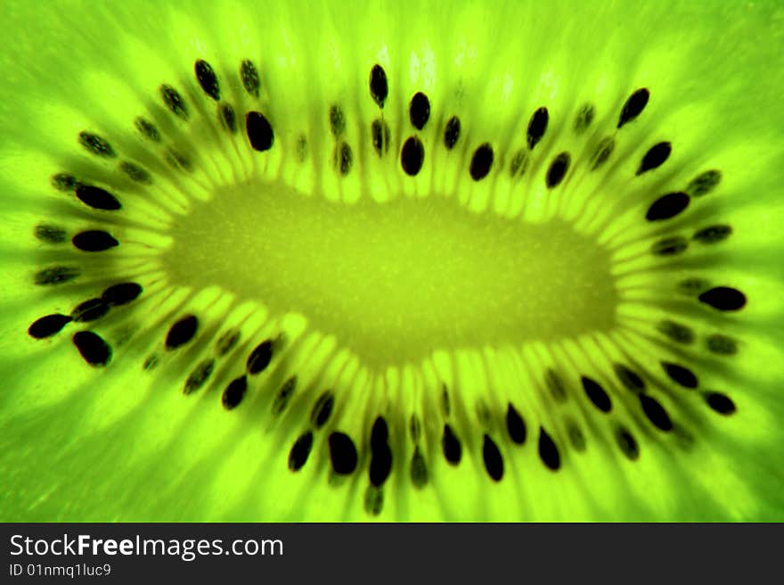 Abstract photo of a kiwi