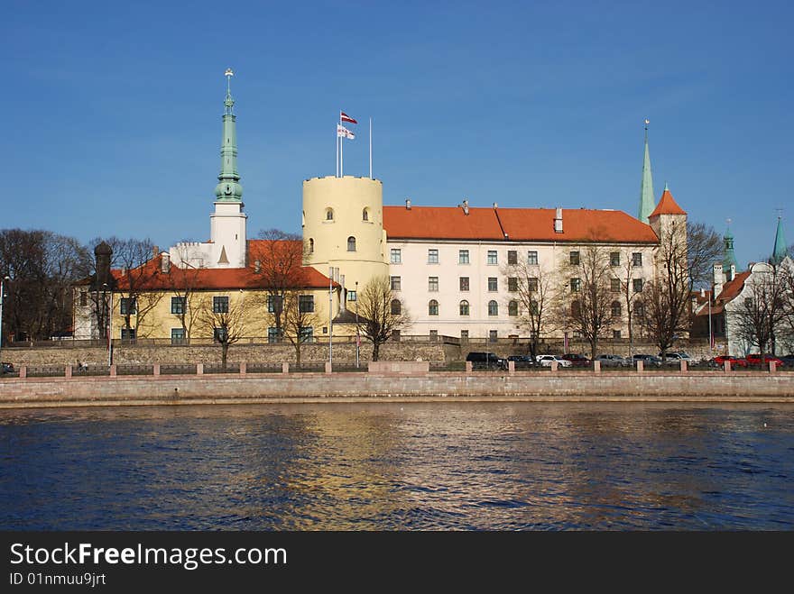 The Riga castle, president residence of Latvia.