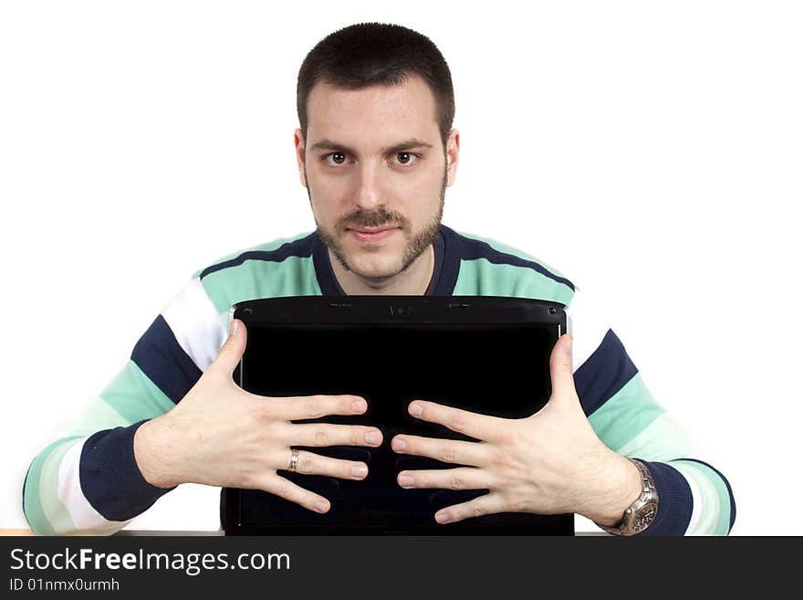 Young Man With A Laptop