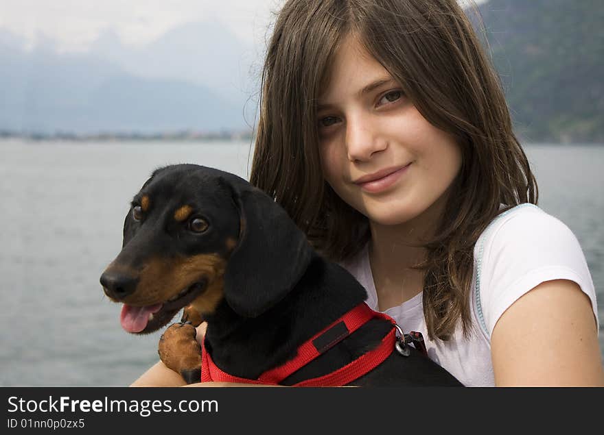 Girl With Dog